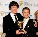 На вручении премии BAFTA за лучший сериал с Бенедиктом Камбербэтчем