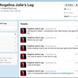 У правой ноги Анджелины Джоли появился собственный твиттер