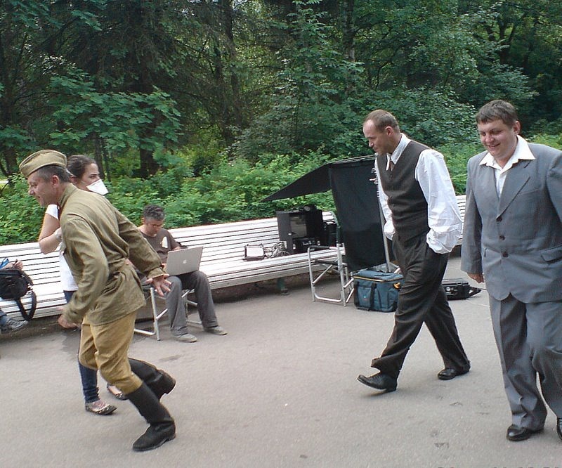 Максим Викторович на съемках фильма &quot;Служу трудовому народу&quot;