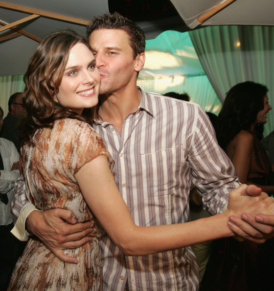Actress Emily Deschanel and actor David Boreanaz attends the &#039;2006 Fox Summer TCA Party&#039; at the Ritz Carlton Huntington Hotel on July 25, 2006 in Pasadena, California.
(July 25, 2006 - Photo by Mark Mainz/Getty Images Entertainment)