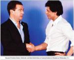 Shah Rukh & Russian Prezident Dmitriy Medvedev Dec 2010