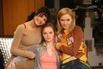 Мария Горбань, Анна Назарова и Елена Головизина на съемках сериала "Право на счастье"