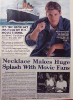 Дженсен снимался в рекламе копии знаменитого ожерелья из фильма «Титаник».