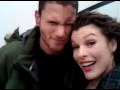 Wentworth Miller &  Milla Jovovich on Resident Evil: Afterlife Set